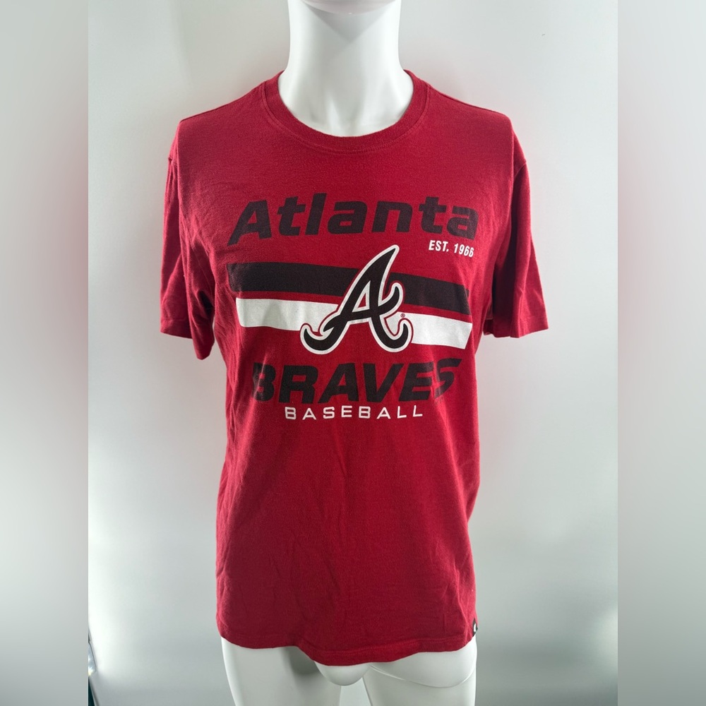 EUC 47 Red Atlanta Braves Baseball Tee - Picture 2 of 7